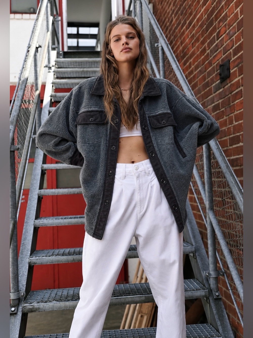 Free People Ruby Fleece Shirt Jacket
